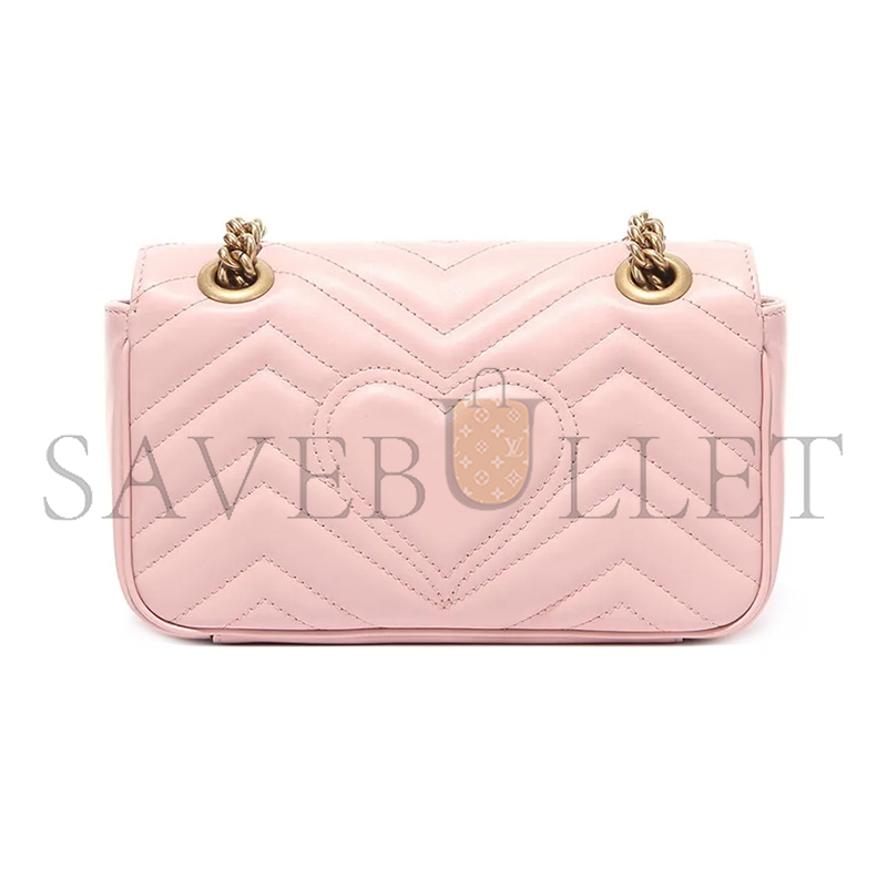 GUCCI GG MARMONT MATELASSÉ MINI BAG 446744 (23*14*6cm)